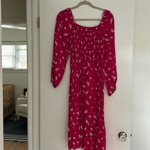 Beautiful magenta floral long dress